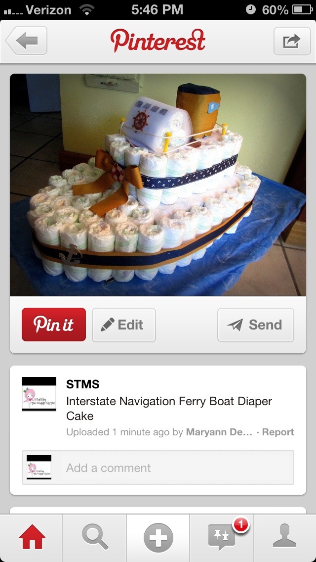  Theme Baby Shower: Boat Diaper Cake | Starring the Middle Sister